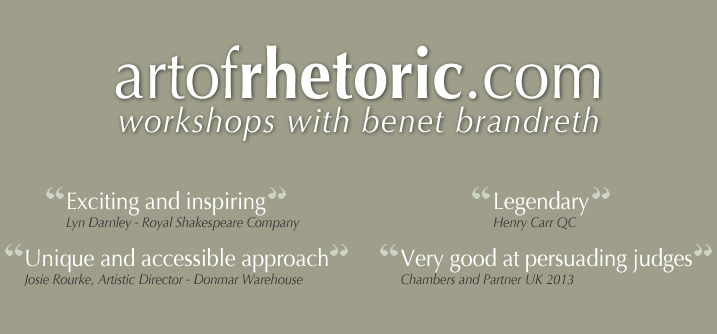 art of rhetoric: workshops with benet brandreth